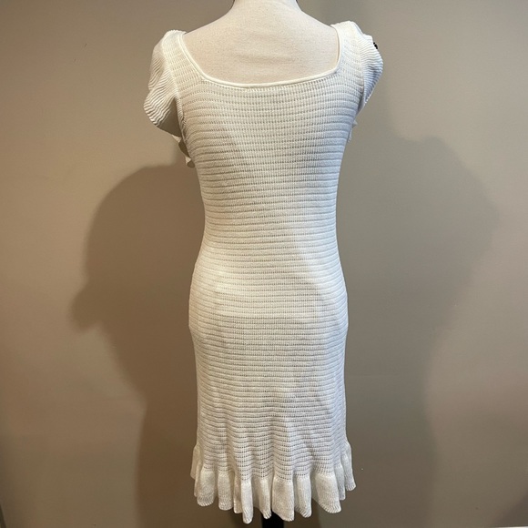 House of Harlow 1960 Knit Ruffle Cream Dress - Picture 10 of 14